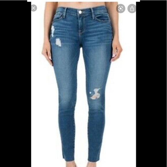 Frame Denim Denim - FRAME “Le Skinny de Jeanne”  distressed jeans.